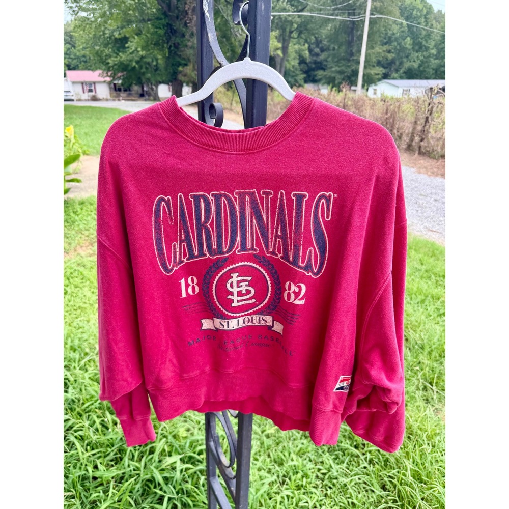 New Era St Louis Cardinals Sweatshirt Womens Medium Red MLB Baseball Pullover
